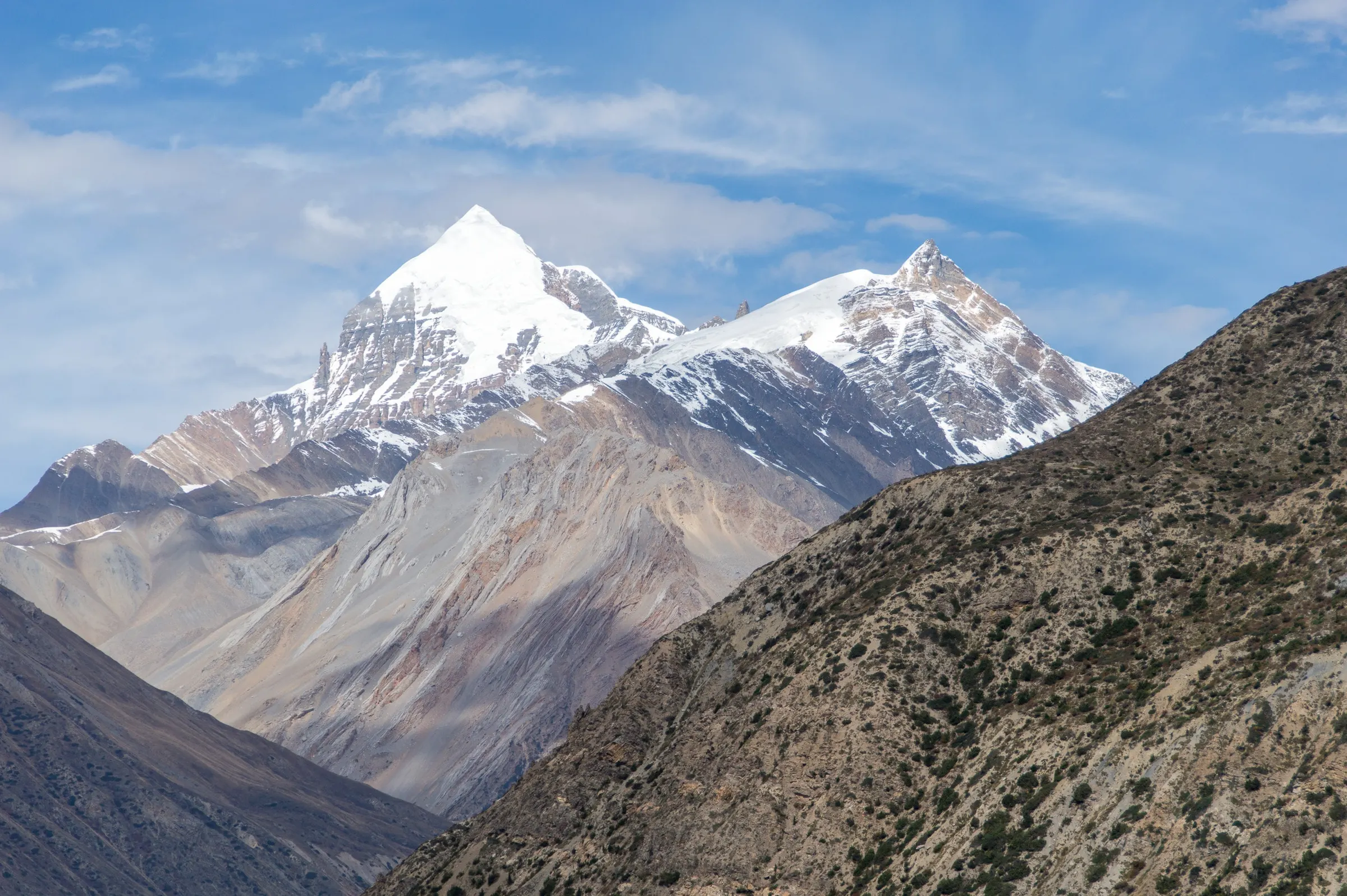 Khatung Kang from Manang, Teahouse accommodation and facilities, Annapurna Circuit Trek